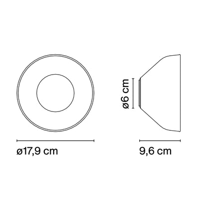 dis Marset Aura wall lamp, smoked