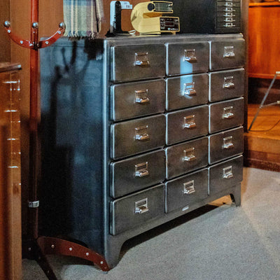 Dulton Cabinet 3 Column by 5 Drawers, Raw