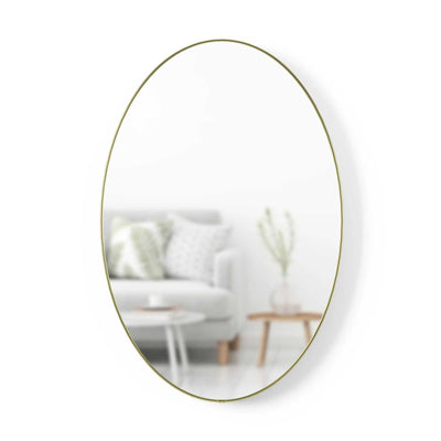 Umbra Hubba oval wall mirror, brass