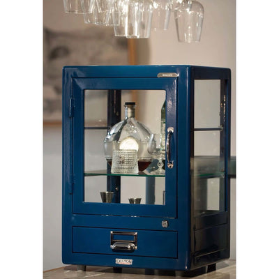 Dulton counter top show case, blue