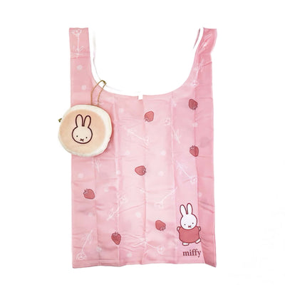 Miffy eco bag with round pouch, pink