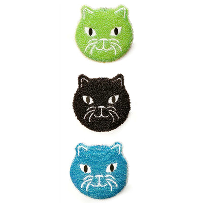 Kikkerland Kitty scrub sponges