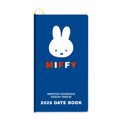 Miffy 2026 Date Book slim monthly planner, blue