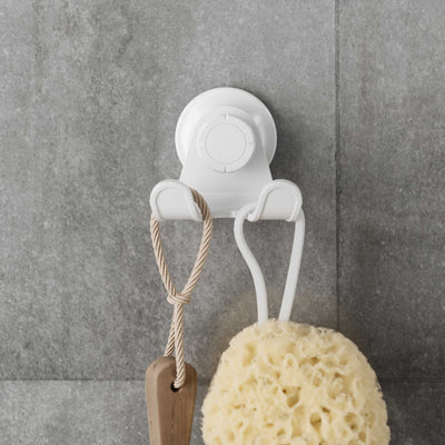 Umbra Flex Adhesive Double Hook, White