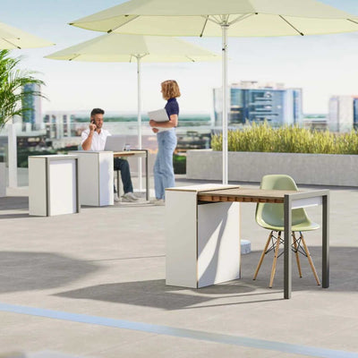 Country Living Alwin's Secretary The Idealist Right, White/Vintage Oak