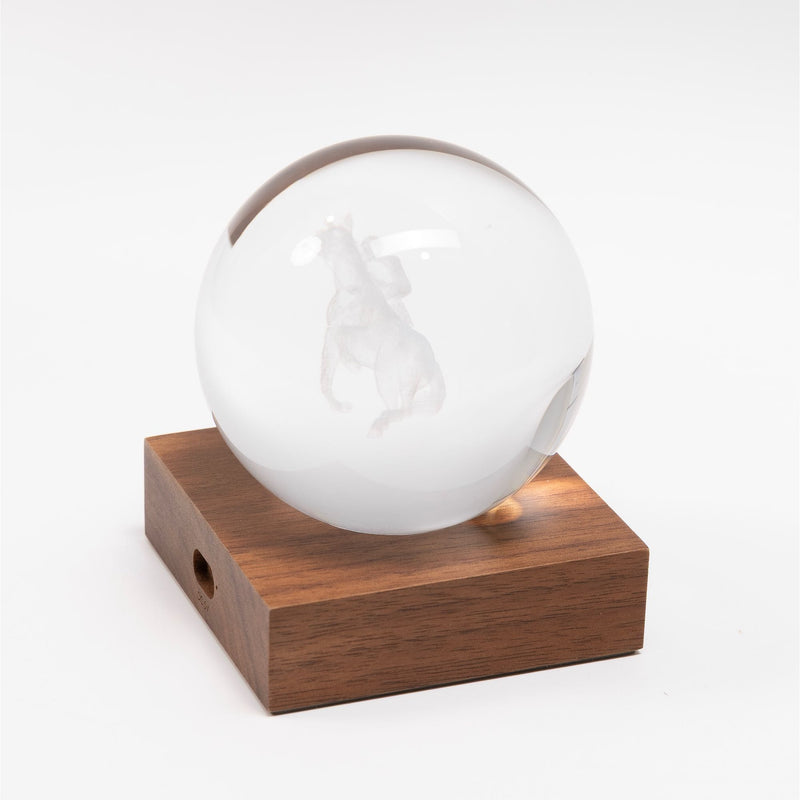 refurbished | Gingko Amber crystal light, horse