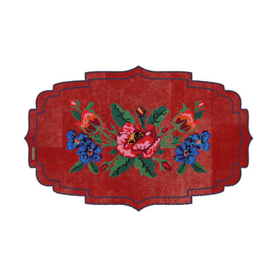 Beija Flor Gobelin Red Cutout Vinyl Placemat