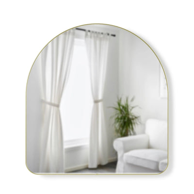 Umbra Hubba arched wall mirror, brass
