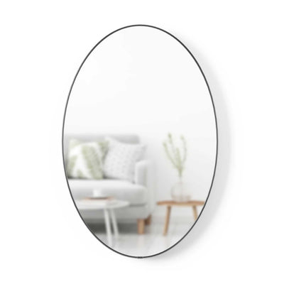 Umbra Hubba oval wall mirror, matte titanium