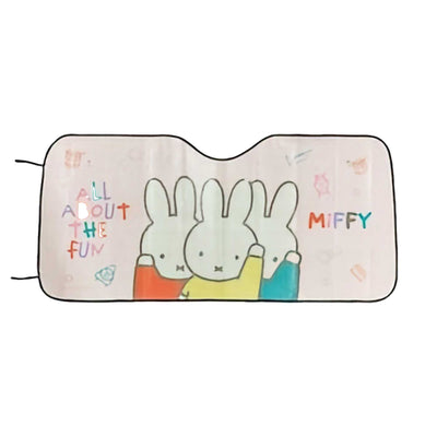 Miffy Foldable Car Sun Shade, Pink