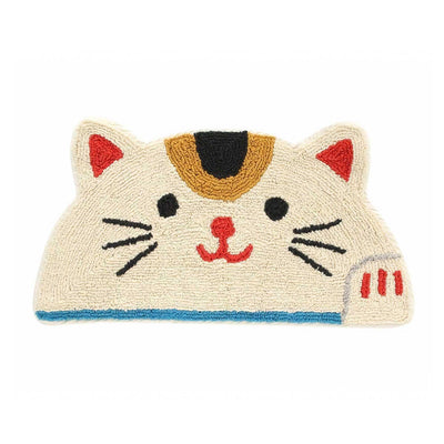 Beckoning Cat Semi-circular Door Mat