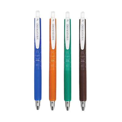 Miffy x ZEBRA Sarasa Nano 4 Color Ballpoint Pen Set of 4, Friends