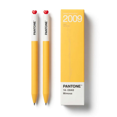 PANTONE® x Kaco gel ink pen set of 2, mimosa