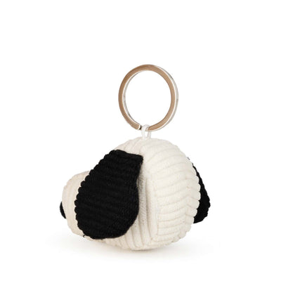Peanuts Snoopy Head Corduroy keychain, cream