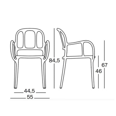 Magis Mila armchair, matt beige 1733 C