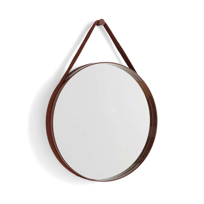 Hay Strap Mirror No.2, dark brown