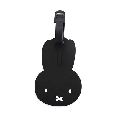 Alpha Miffy Die Cut Face luggage tag, black