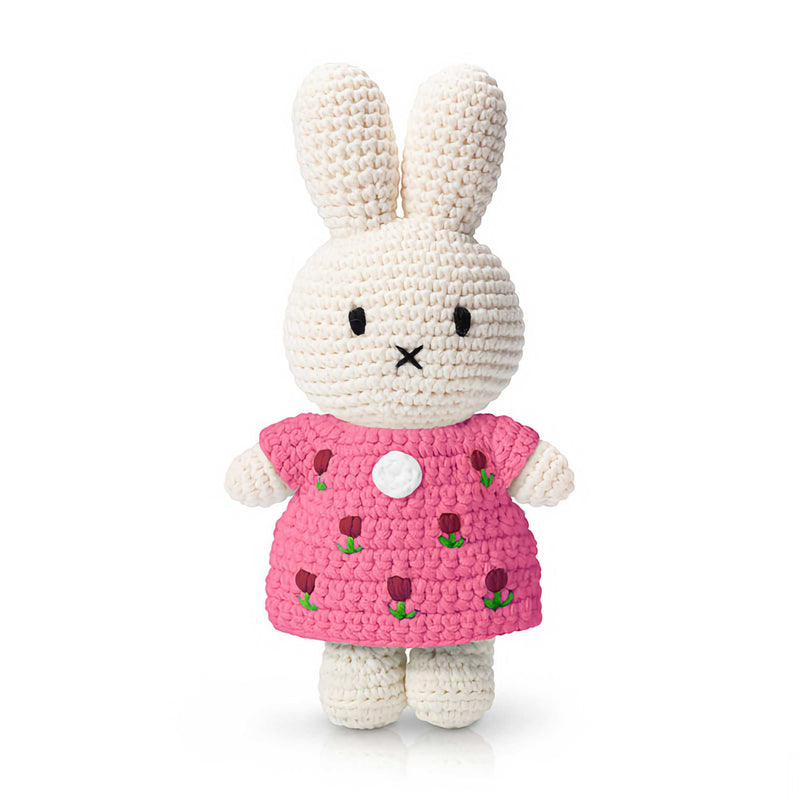 Just Dutch handmade Miffy (25cm), pink tulip dress