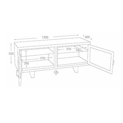 Dulton low cabinet 120