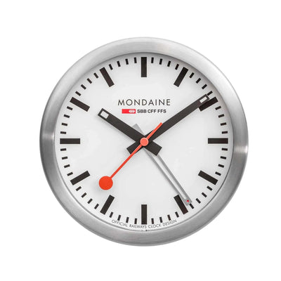 Mondaine alarm clock ø12, silver