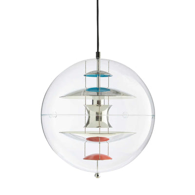 Verpan VP Globe Ø28 , Chrome/Red/Blue