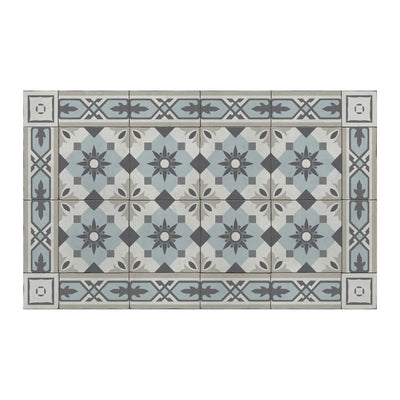 Beija Flor Amsterdam Light Blue Concrete vinyl rug (120x50cm)