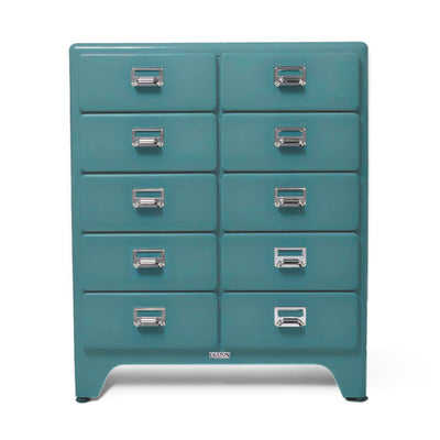 Dulton 2 Columns by 5 Drawers cabinet, grey green