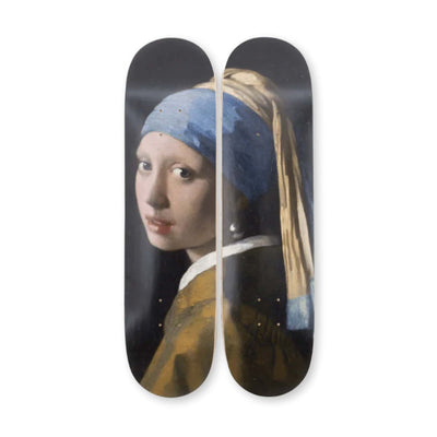 The Skateroom Girl with a Pearl Earring Johannes Vermeer skateboard