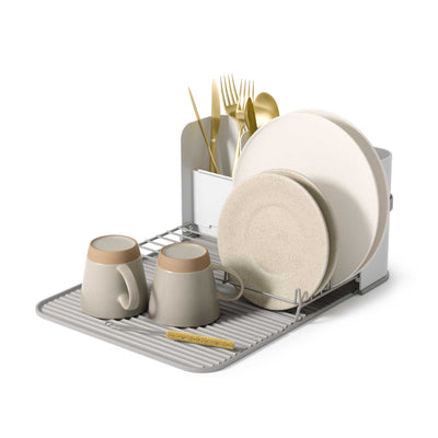 Umbra Sling Dish Rack, white/grey