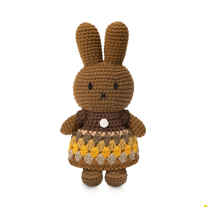 Just Dutch Melanie crochet, natural rainbow dress