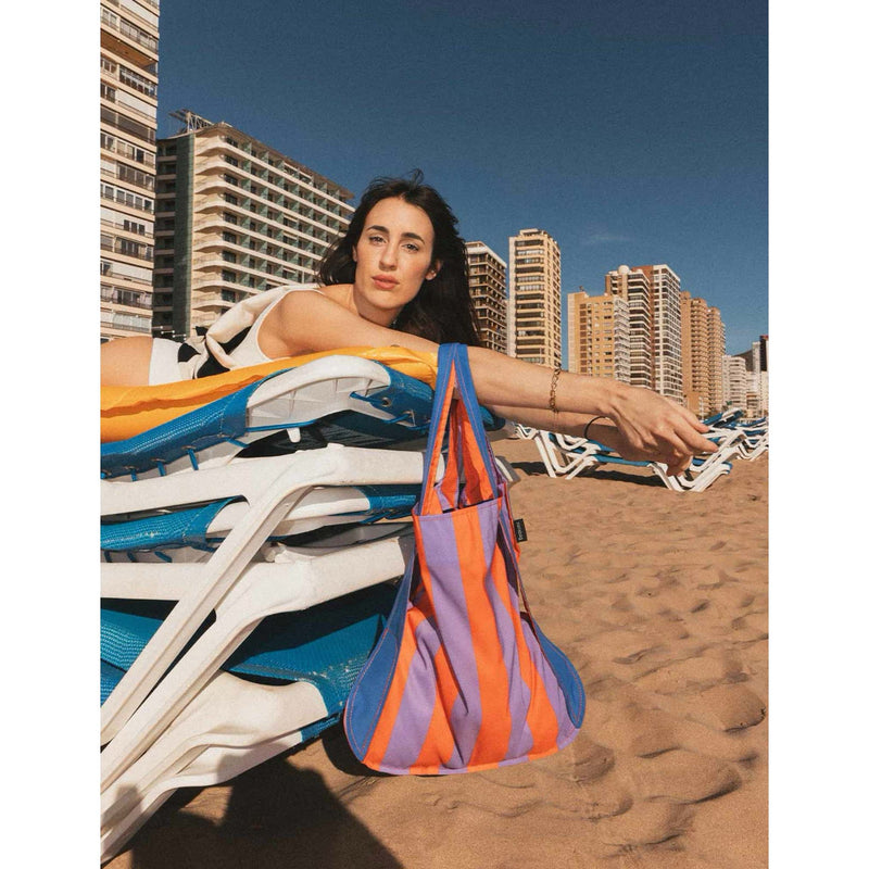 Notabag Original backpack tote, royal stripes