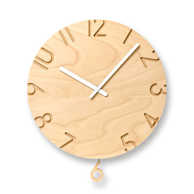 Lemnos Curved Swing Wood wall clock
