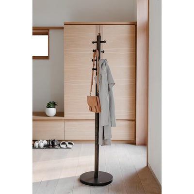 Umbra Pillar coat rack, Walnut/Black