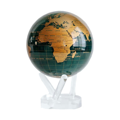MOVA 4.5" Rotating Globe, Green/Gold Map