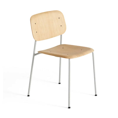 HAY Soft Edge 40 chair, Lacquered oak/Soft grey