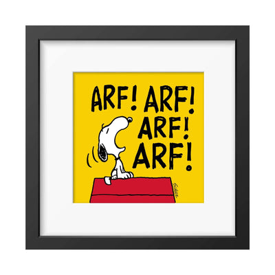 Peanuts x Magpie Snoopy framed print (12x12), arf!