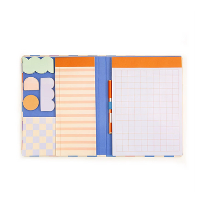 Kikkerland Inkerie notepad with sticky notes set and pen