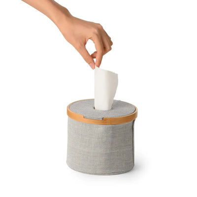 Gudee Esobi Round tissue box, natural
