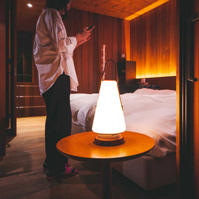 MoriMori LED lantern speaker ROOMS (leather handle type)