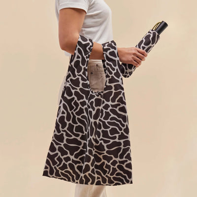 Black & White Ripples Reusable Bag