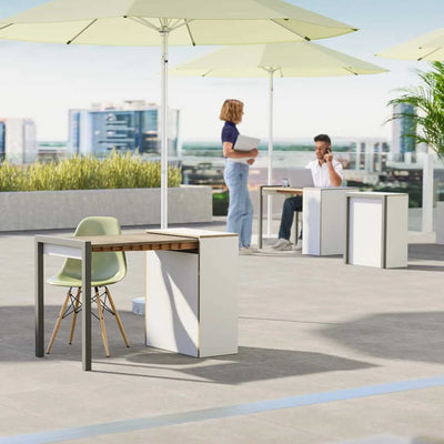 Alwin's Secretary The Idealist extendable table, white