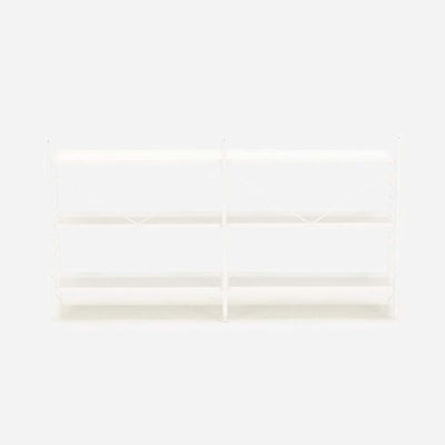 String Freestanding Shelf, 160cm Wide, White/White