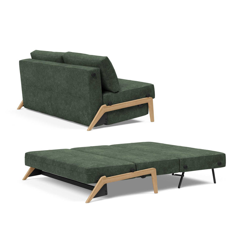 Innovation Living Cubed 160 Wood sofa bed, 281 avella pine green