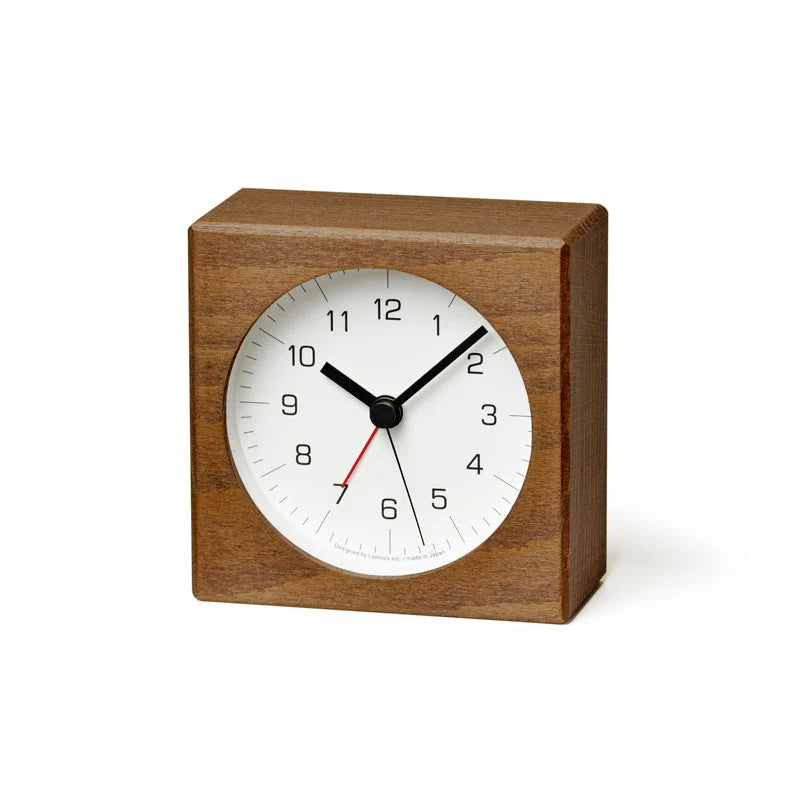 Lemnos TSUMIKI alarm clock, brown