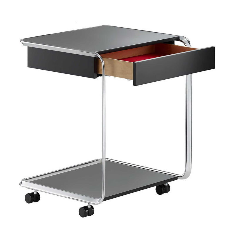 Tecta K3CR trolley, chromed/black mdf