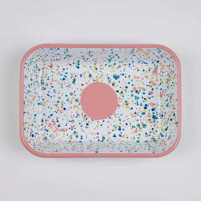 Kapka Enamel Wonder Wheel Big Meze Plate, Pink