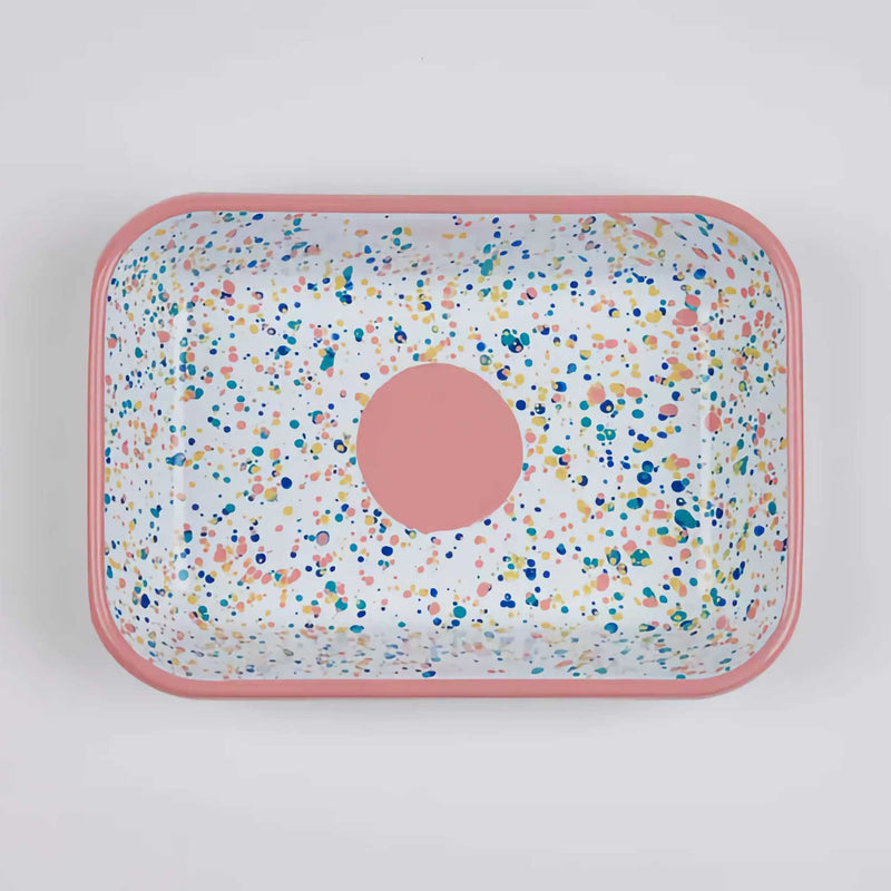 Kapka Enamel Wonder Wheel Big Meze Plate, Pink