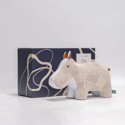 refurbished | Zuny bookend, hippo kvadrat razzle dazzle white