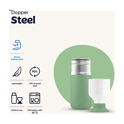 Dopper Steel bottle 350ml, fresh green