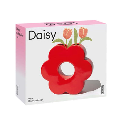 DOIY Daisy vase, red